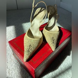 Rene Caovilla Crystal Slingback Heels